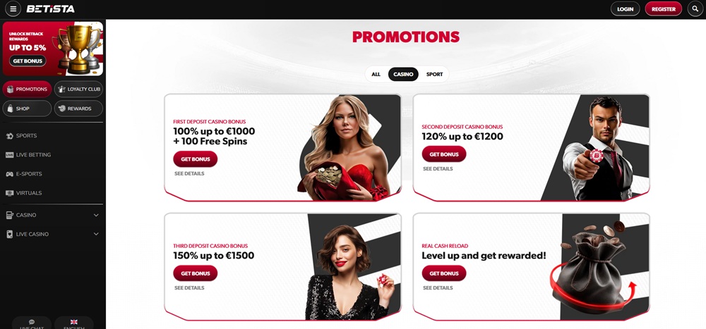 Betista free spins