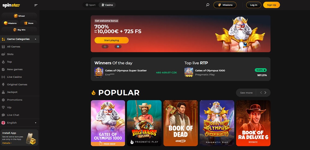 Spinstar.bet no deposit bonus