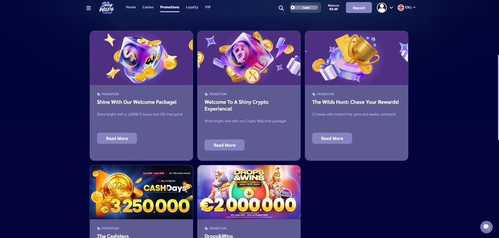 ShinyWilds bonus offers