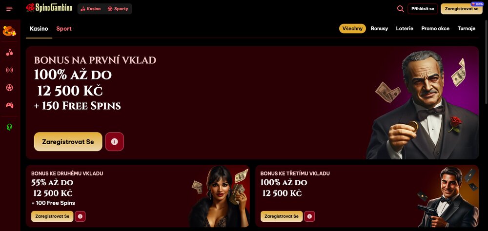 SpinoGambino bonus with free spins