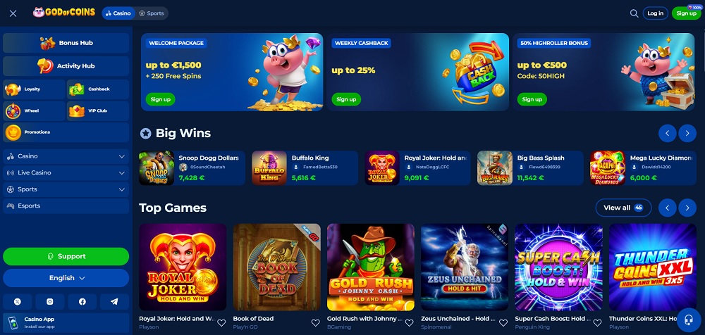 God of Coins app