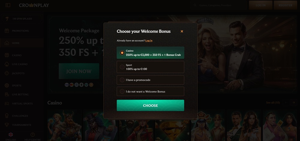 CrownPlay registration
