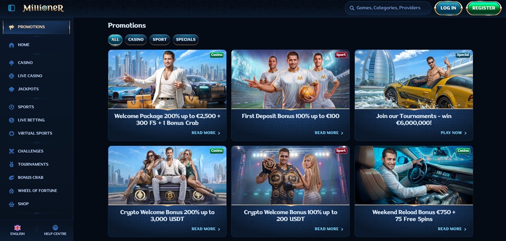 Millioner bonuses