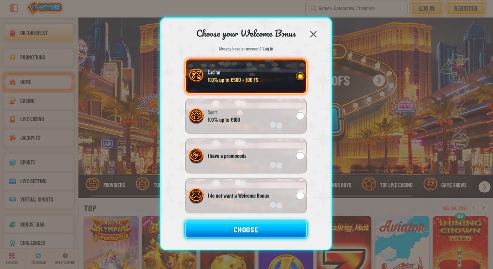 Wyns registration
