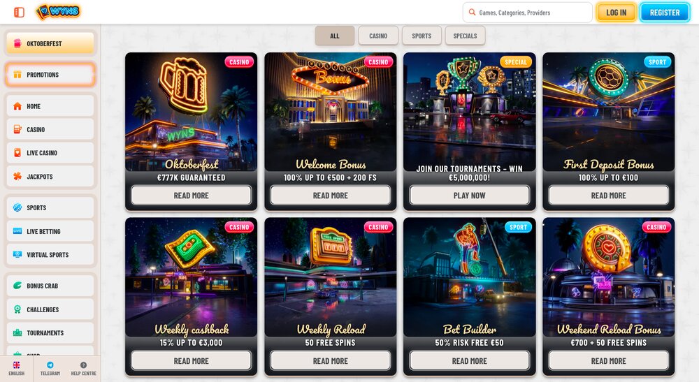 Wyns bonuses