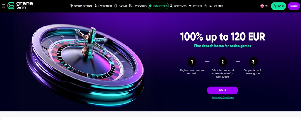  GranaWin no deposit bonus en