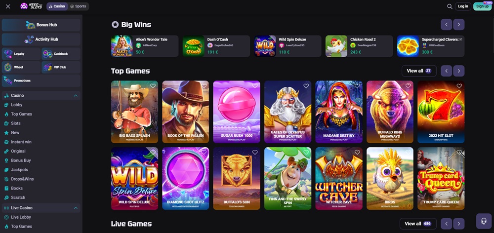 NeedforSlots app