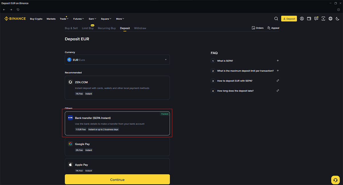 92725 binance guide sepa button