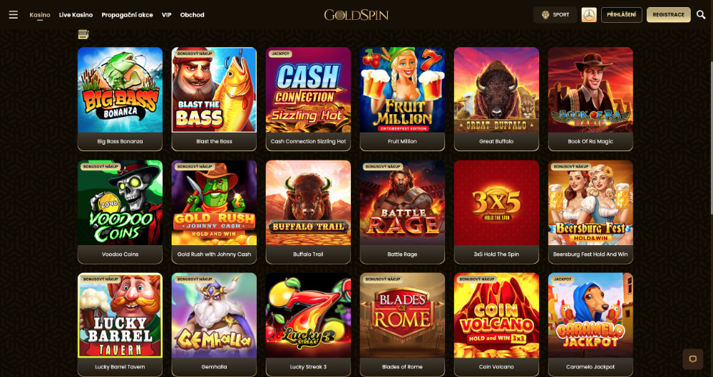 GoldSpin slots, preview