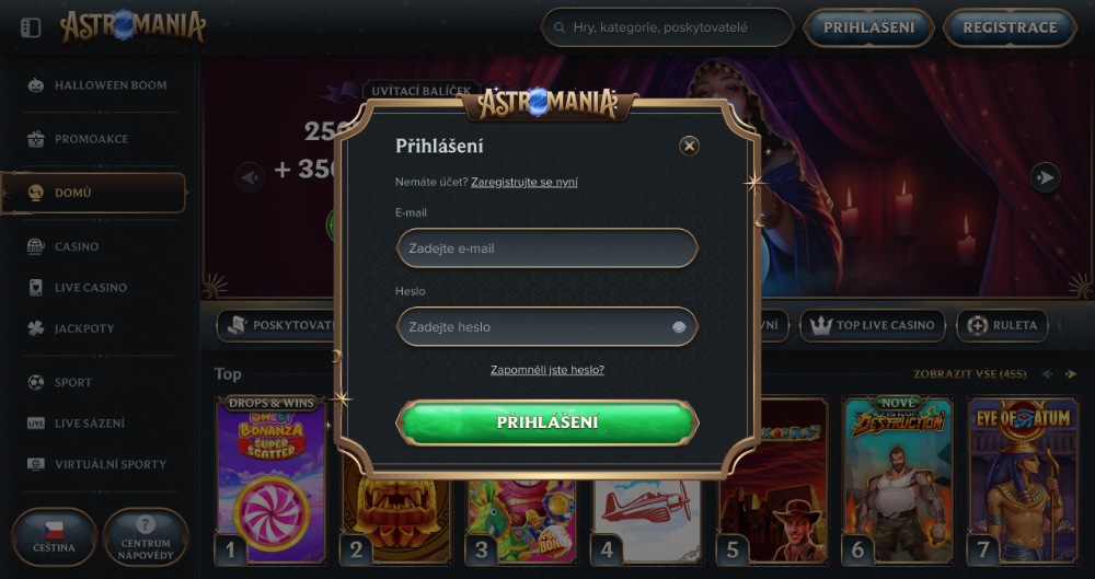 AstroMania login