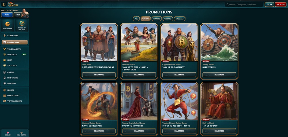 my empire no deposit preview