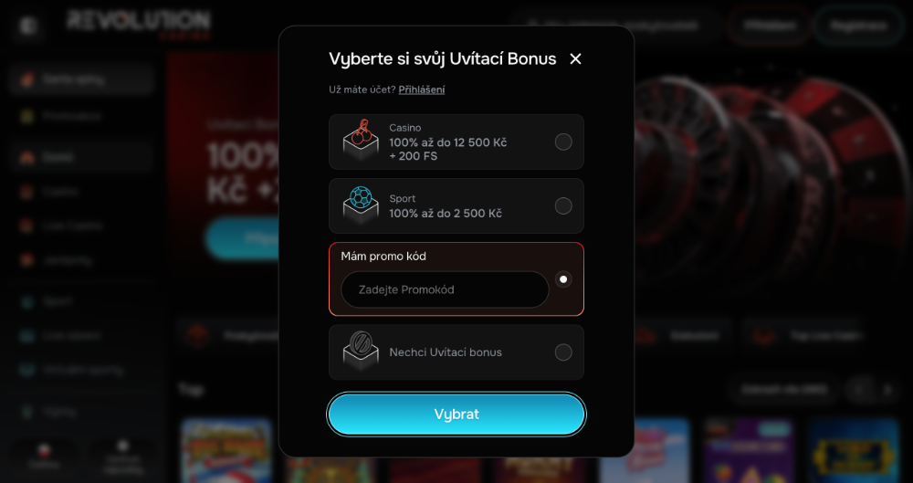  Revolution Casino promo code intro